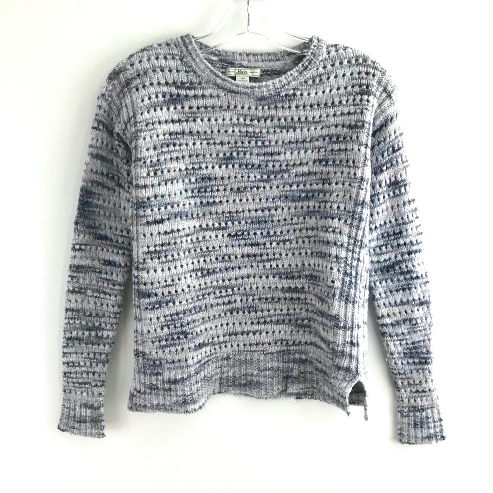 VTG grey blue knit sweater
